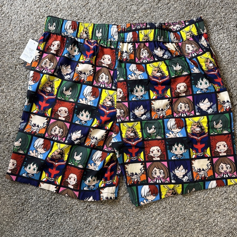 NEW " My Hero Academia‎ " Swim Trunks with Briefs, Men's 2XL (44/46) Funimation - Picture 2 of 7